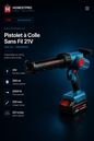 Pistolet à Colle Sans Fil 21V 300 ml HONESTPRO YAE2651X
