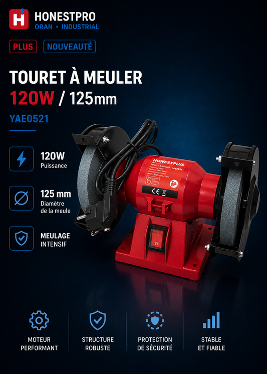 Touret à Meuler 120W 125 mm HONEST PLUS YAE0521