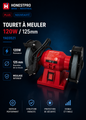 Touret à Meuler 120W 125 mm HONEST PLUS YAE0521