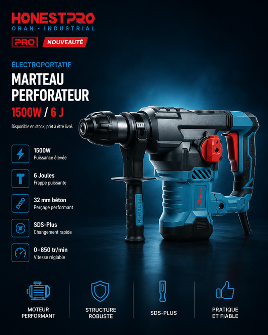 Marteau perforateur SDS Plus 1500W 32 mm HONESTPRO YAE2270