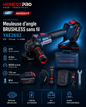 Meuleuse d’angle sans fil Brushless 21V 115 mm HONESTPRO YAE2652