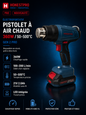 Pistolet thermique sans fil 21V HONESTPRO YAE2665