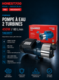 Pompe à eau 2 turbines 450W HONESTPRO YAE2077