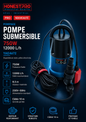 Pompe submersible 750W HONESTPRO YAE4672
