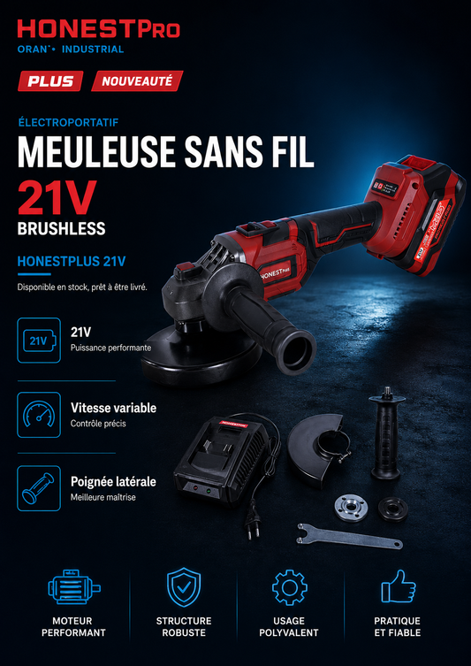 Meuleuse sans fil 21V HONESTPLUS YAE6129