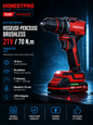 Visseuse-perceuse Brushless 21V 70Nm HONESTPLUS YAE6175